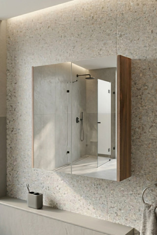 Karen Banyo Lila  Banyo Dolabı, Üst Modül, Aynalı Dolap