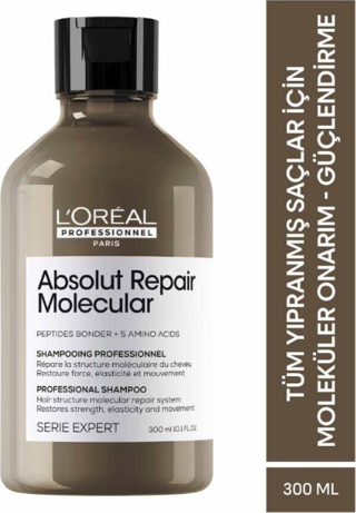L'Oreal Professionnel Serie Expert Absolut Repair Molecular Tüm Yıpranmış Saçlar İçin Arındırıcı Şampuan 300ml