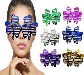 Metalize Ekstra Parlak Yaprak Panjur Parti Gözlüğü 6 Renk 6 Adet