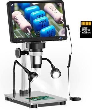 Elikliv 7 Inc LCD Dijital Mikroskop 1200X, 1080P 12MP Hassas Odaklama