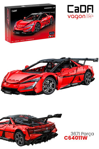 CADA 1:8 YangWang U9 Supercar 3671 Parça  Araba Yapım Seti Mobil uygulama destekli kontrol C64011W