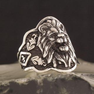 Aslan Başı Kabartma Zihgir Model Gümüş Yüzük