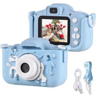 Mini Karikatür Çocuklar Dijital Kamera 1080P Mavi KS104