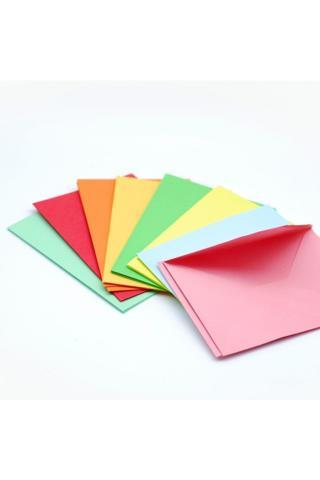 10 Renk Mektup Zarfı Renkli 7x9 Cm 90 gr 1.hamur -20 Adet
