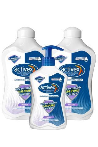 Activex Antibakteriyel Sıvı Sabun Hassas 2X1.5 Lt 500 Ml