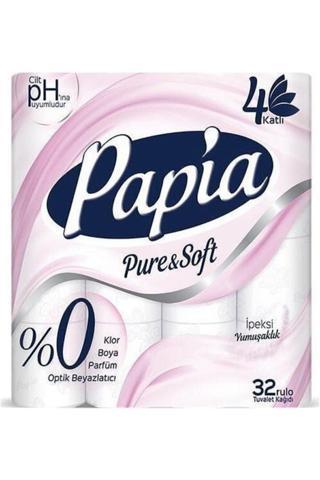 Papia Pure & Sof Rulo Tuvalet Kağıdı 32'li