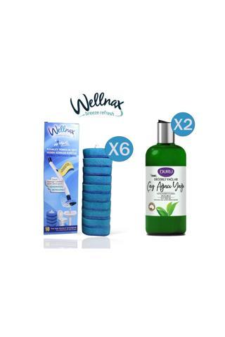 Wellnax Breeze Refresh Wellnax Yedek Sünger 6 Paket 10'Lu Duru Çay Ayağacı Yağı Duş Jeli X 2 Adet