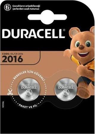 Duracell CR2016 LİTYUM PİL 2Lİ PAKET FİYAT