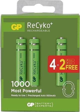 GP RECYKO 950 MAH AAA İNCE 4+2 6LI ŞARJLI PİL PAKET FİYATI