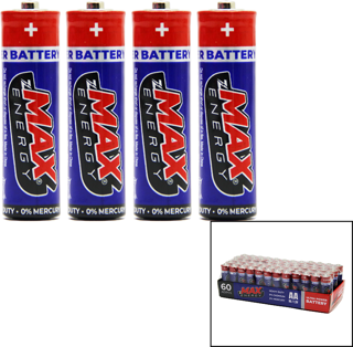 MAX ENERGY MAX-0636 PVC KALEM PİL 60 ADET 