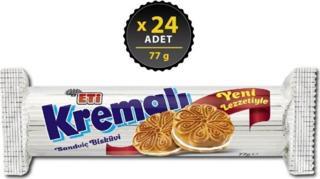 Eti Kremalı Bisküvi 77 g x 24 Adet