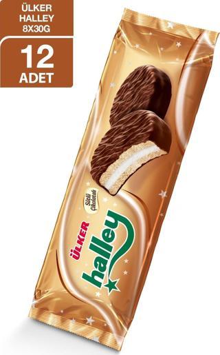 Ülker Halley Kaplamalı Çikolata Pasta 8x30gr X12 Adet