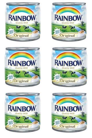 Rainbow Evaporated Milk Quality Milk 170 Gr X6 Adet
