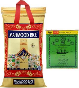 Mahmood Rıce 1121 Basmati Pirinç 9 Kg +Madras Ship Madras Curry Powder Köri Baharat 500 Gr