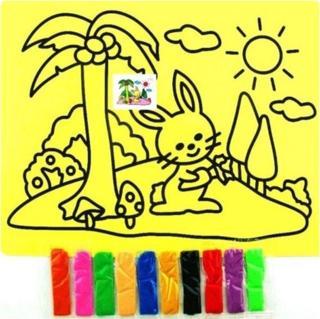 Toptancı Amca Kum Boyama Seti  5 Adet Birden A4 Boyut