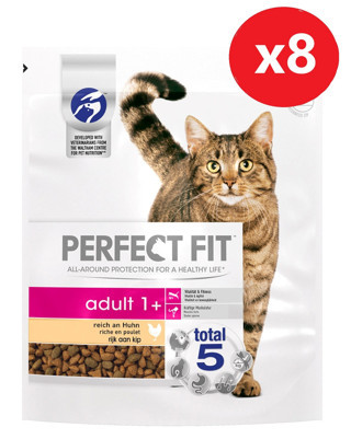 Perfect Fıt Yetişkin Hindili Kuru Kedi Maması 750Gr*8 Adet