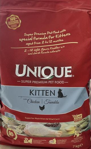 Unique Kitten Tavuklu Kedi Maması 7 Kg.