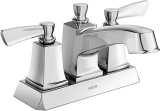 Moen Ws84922 Conway İki Saplı Orta Set Drenaj Montajlı Banyo Musluğu, Krom