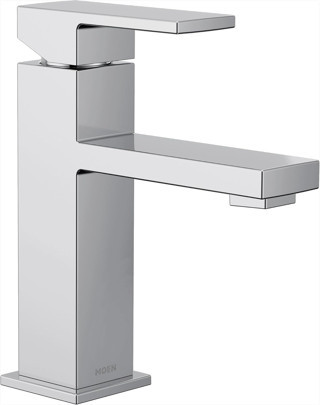 Moen Revyl Krom Tek Kolu Tek Delikli Modern Banyo Lavabo Bataryası İsteğe Bağlı Deckplate Ve Yaylı D