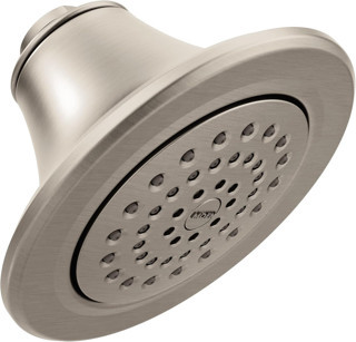 Moen S6312Epbn Icon 5-7/8" Eco-Performance One-Function Showerhead With 1.75 Gpm Flow Rate, Brushed 