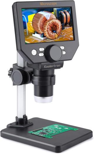Koolertron 8MP 1-1000X Büyütme 4.3 Inc LCD Dijital USB Mikroskop