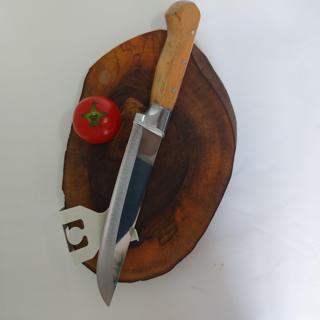 Bilezikli Et Bıçağı 3-No Kasap Bıçağı31 cm   El Yapımı Paslanmaz Dövme Çelikten Özel İmalat  Ahşap Saplı Kurban Bıçağı