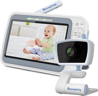 Moonybaby 5" HD Düşük EMF Kablosuz Bebek Monitörü, Kameralı ve Sesli