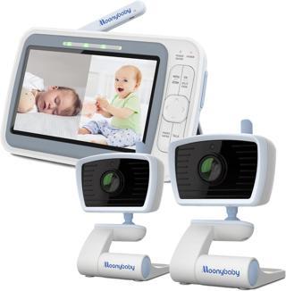 Moonybaby 5" HD Düşük EMF'siz 2 Kameralı Bebek Monitörü