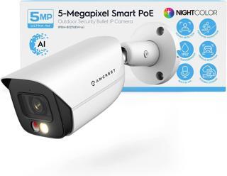 Amcrest 5MP IP PoE AI Kamera, Beyaz