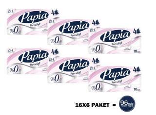 Papia Pure&Soft 4 Katlı Tuvalet Kağıdı 96 Rulo