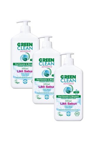 U Green Clean Hassas Ve Alerjik Ciltlere Özel Parfümsüz  Boyasız Likit Sabun 500 ml 3'lü