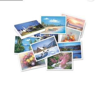 Kartpostal Karışık Görsel 100 Adet Kalın Kağıt Tebrik 10 x 15 cm