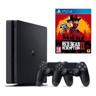 Sony PS4 Slim 1Tb Oyun Konsolu + 2. PS4 Kol + PS4 Red Dead Redemption 2 Oyun