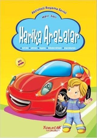 Harika Arabalar Mavi Seri-Aktiviteli Boyama Serisi - Yumurcak Yayınları