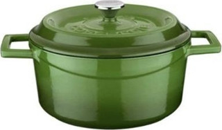 Lava Trendy Yuvarlak 28 cm Demir Döküm Derin Tencere Yeşil