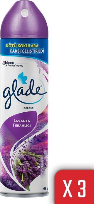 Glade Aerosol Oda Kokusu Lavanta Ferahlığı - 3'lü