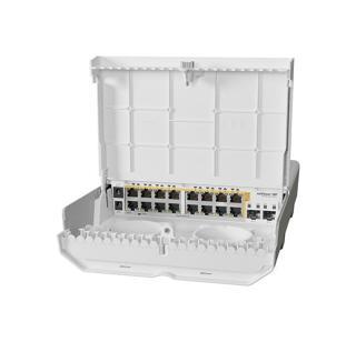 MikroTik netPower 16P CRS318-16P-2S+OUT Dış Mekan PoE+ Switch