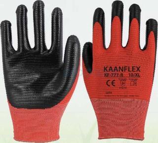 KAANFLEX KF-777-R KIRMIZI-SİYAH NİTRİL ELDİVEN NO:10 (12 ÇİFT)