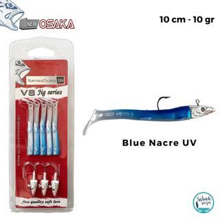 Osaka V8 10cm 10gr Silikon Yem Set (3+5) Blue Nacre UV