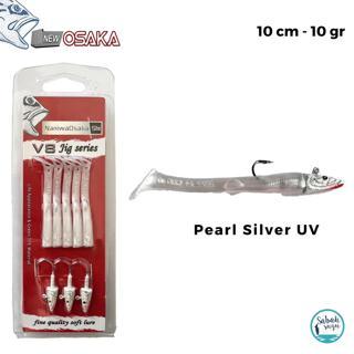 Osaka V8 10cm 10gr Silikon Yem Set (3+5) Pearl Silver UV