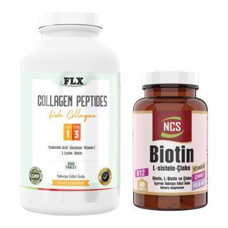 Balık Kollajeni Tip 1-3 Collagen 300 Tablet+Biotin 60 Tablet