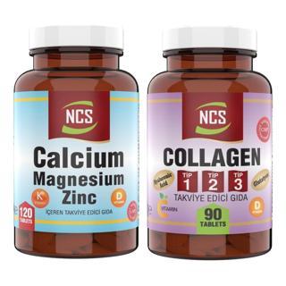 Ncs Collagen Glutatyon Tip 1-2-3 () 90 Tablet Kalsiyum Magnezyum Çinko 120 Tablet Vitamin D k