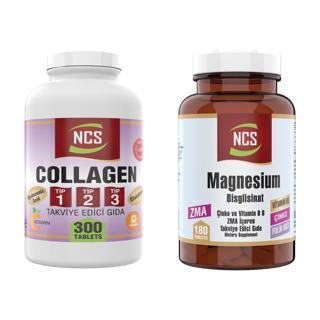 Ncs Collagen Type 1-2-3   Zma Magnezyum Bisglisinat Magnesium 180 Tablet Çinko Vitamin B6 Folic Acid