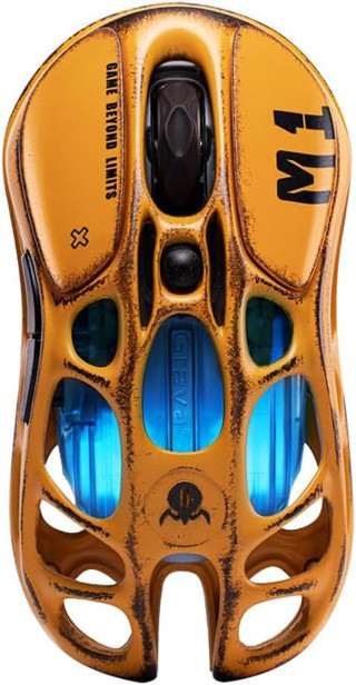 Gravastar Mercury M1 Pro 26.000 DPI Optik Gaming Mouse, Kablosuz, Battle-Worn Yellow