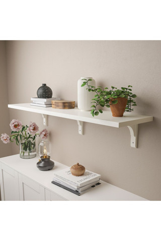 Ikea Duvar Rafı, Beyaz, 120X30 Cm