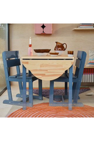 Ikea Ahşap Sandalye, Mavi