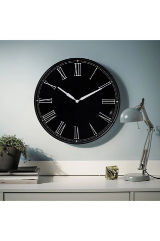 Ikea Drabblıng Duvar Saati, Siyah, 52 Cm