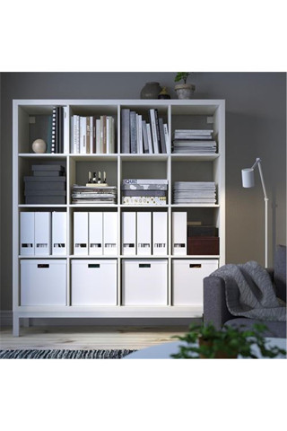 Ikea /Kallax Beyaz Açık Raf Ünitesi 147X164 Cm 16 Bölmeli