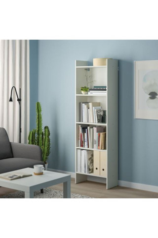 Hit Teknoloji Baggebo 4 Raflı Kitaplık Beyaz 50X25X160 Cm