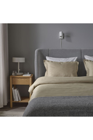 Ikea Tek Kişilik Nevresim Seti, Bej, 150X200/50X60 Cm